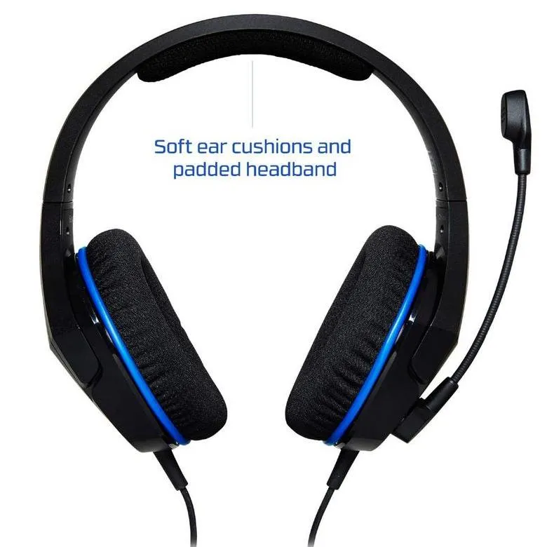 Căști gaming HyperX Cloud Stinger PS4, Cu fir, Negru/Albastru