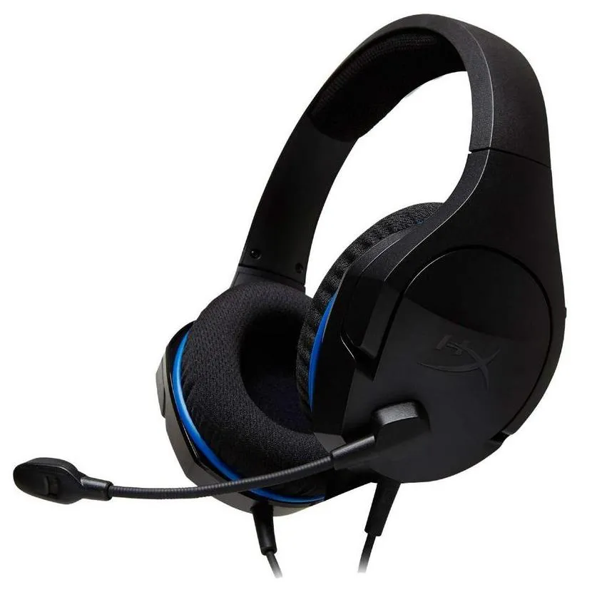 Căști gaming HyperX Cloud Stinger PS4, Cu fir, Negru/Albastru