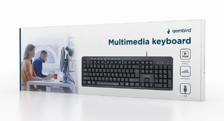 Tastatură Gembird KB-UM-106-RU, Cu fir, Negru
