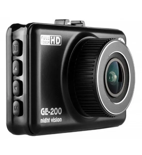 Cameră auto DVR Globex GE-200nv, Full-HD 1080P, Negru