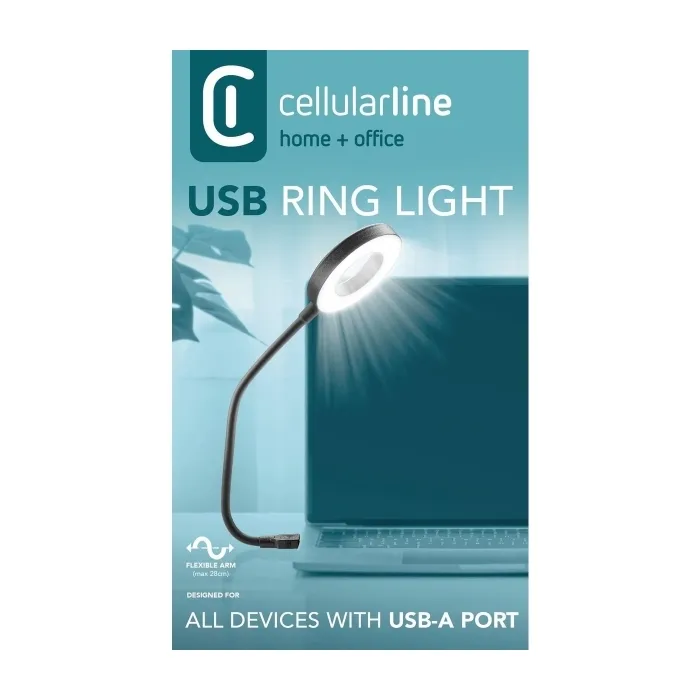 Lampă USB Cellularline LED, Negru