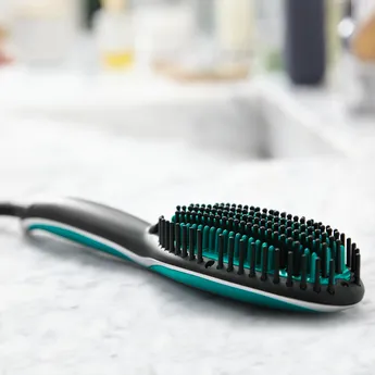 Щетка-выпрямитель Rowenta Power Straight CF5820F0, Черный | Зелёный