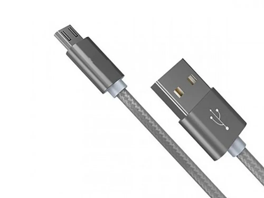 Кабель для зарядки и синхронизации Xpower Micro cable Nylon, USB Type-A/micro-USB, 1м, Серый