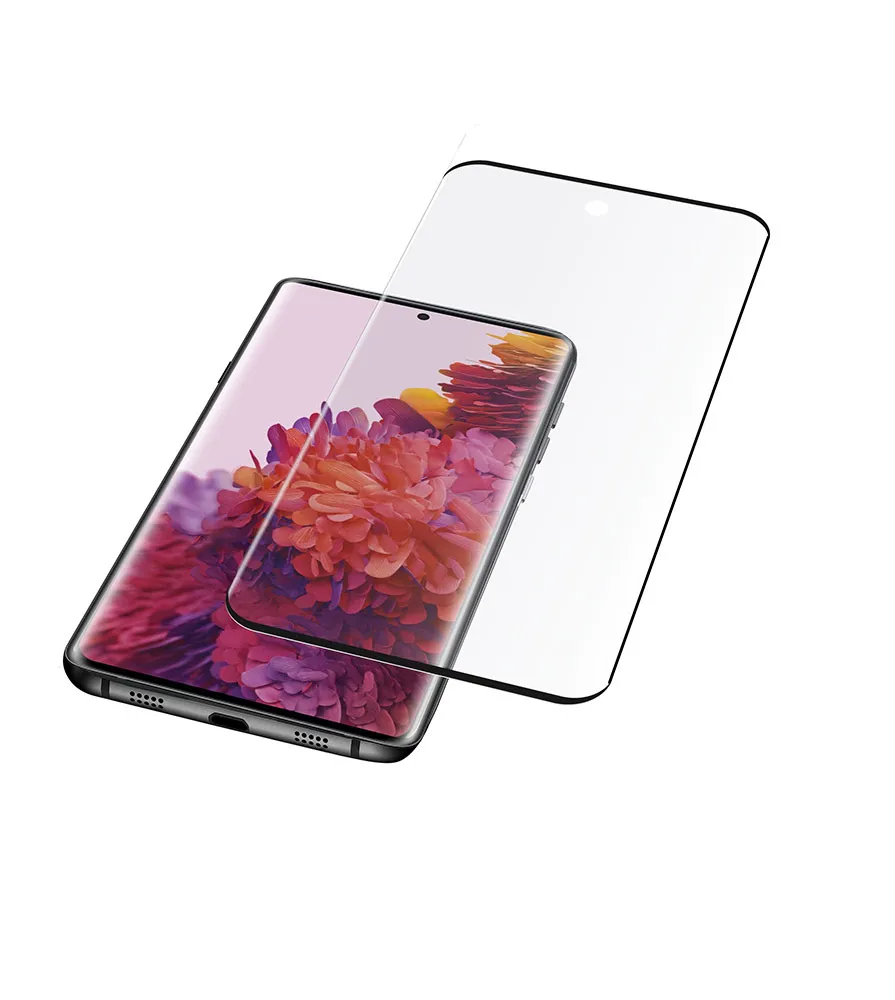 Защитное стекло Cellularline Impact Glass Curved - Galaxy S21 Ultra, Чёрный