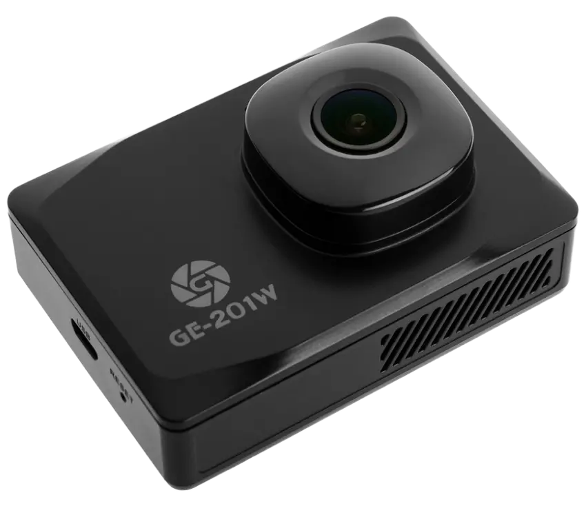 Cameră auto DVR Globex GE-201w, 2304 x 1296, Negru