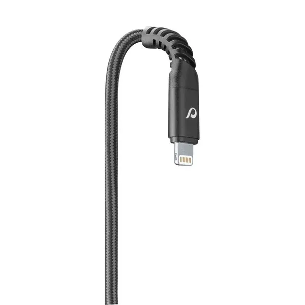 Cablu încărcare și sincronizare Cellularline Tetraforce Cable 200cm - Lightning, USB Type-A/Lightning, 2m, Negru