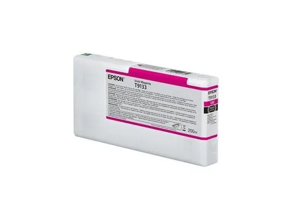 Ink Cartridge Epson T9133, Vivid Magenta, 200ml, C13T913300