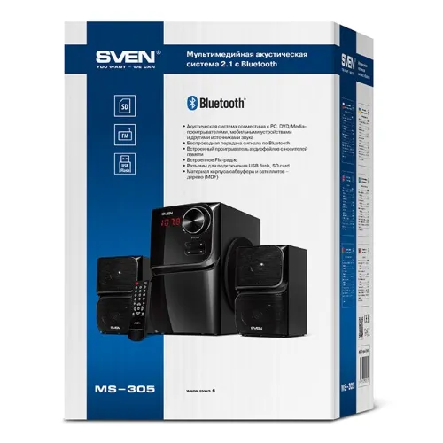 Boxe pentru calculator 2.1 SVEN MS-305, Negru
