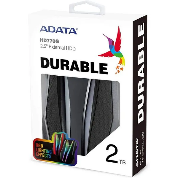 Внешний портативный жесткий диск ADATA HD770G,  2 TB, Чёрный (AHD770G-2TU32G1-CBK)