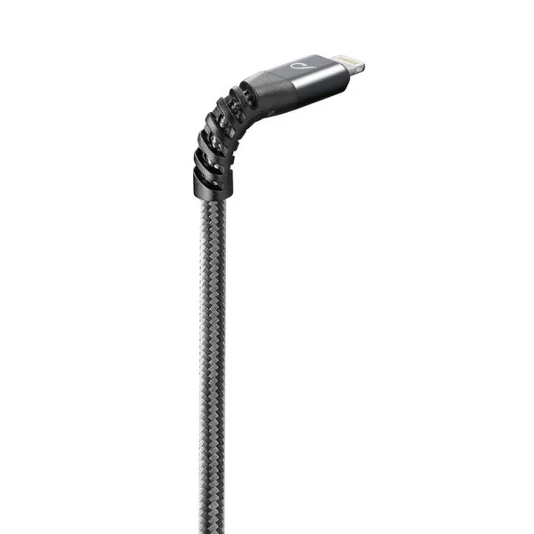 Cablu încărcare și sincronizare Cellularline Tetraforce Cable 200cm - Lightning, USB Type-A/Lightning, 2m, Negru