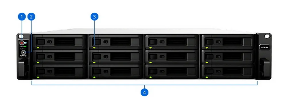 Сетевое хранилище SYNOLOGY RS3618xs, Серый