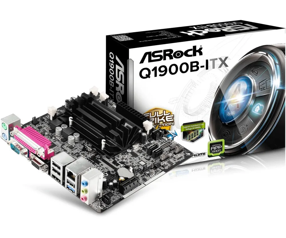 Материнская плата ASRock Q1900B-ITX, Intel J1900, Mini-ITX