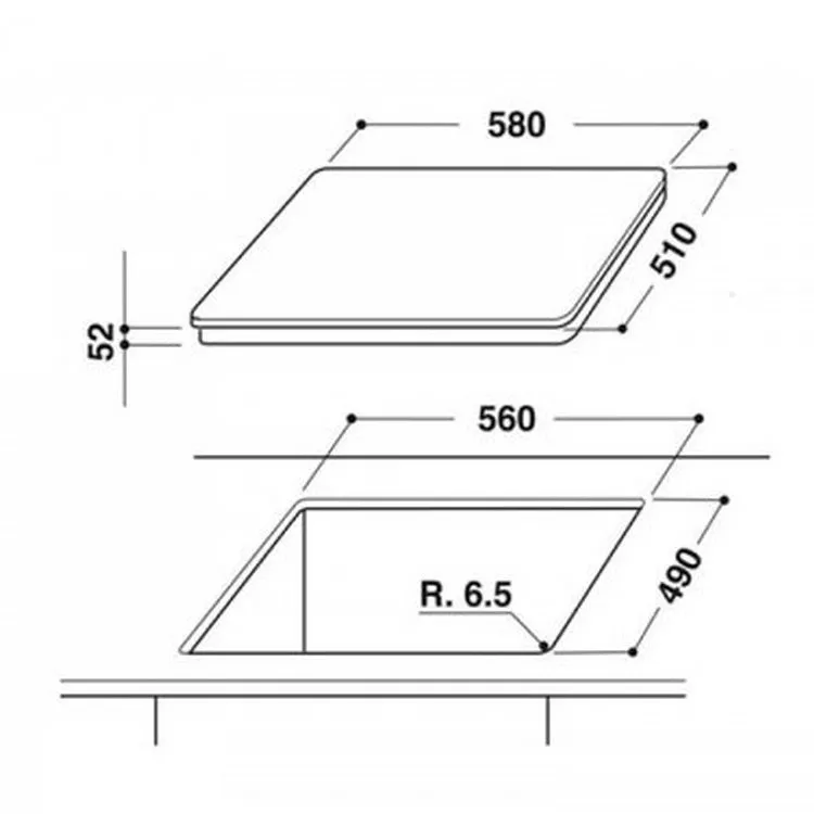 Plită cu inducție Whirlpool ACM 808/BA/S, Alb