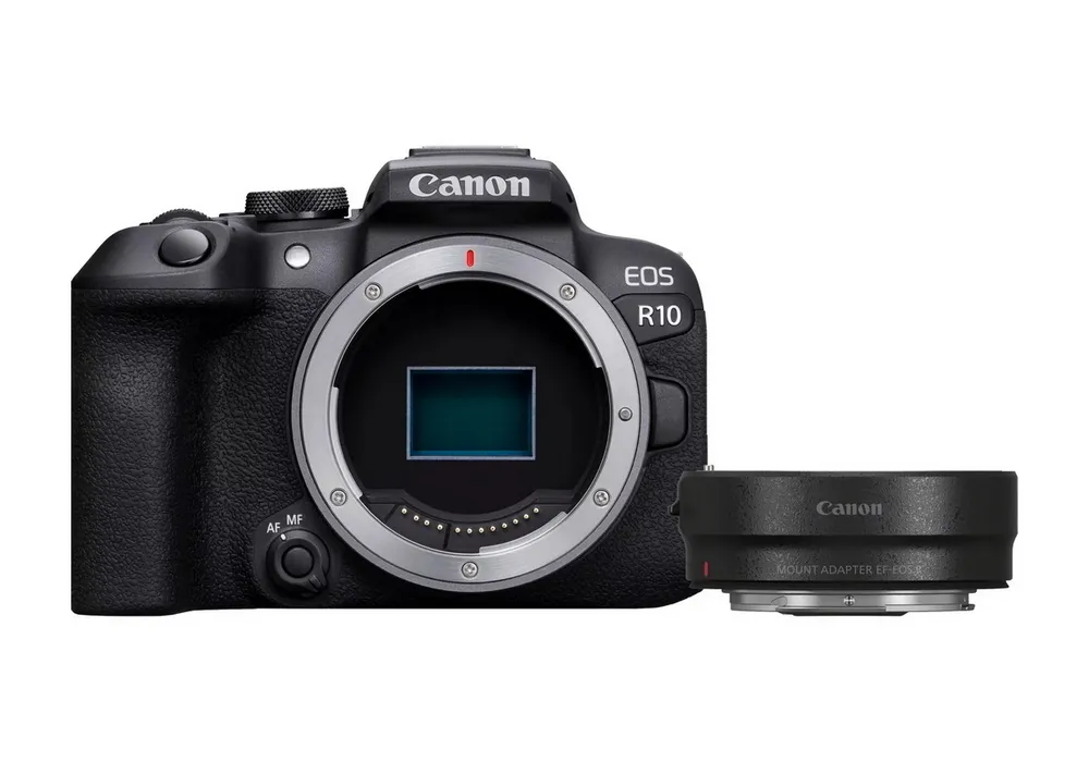 Aparat Foto Mirrorless Canon EOS R10 Body & Adapter, Negru