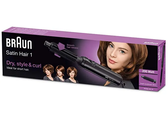 Фен-щётка Braun Satin Hair 1 AS110, 200 Вт, Белый