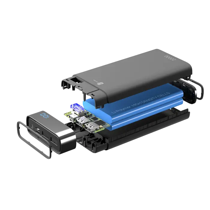 Acumulator extern Cellularline FreePower MANTA 20000, 20mAh, Negru