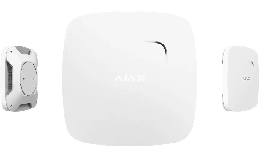 Detector de fum Ajax FireProtect, Alb