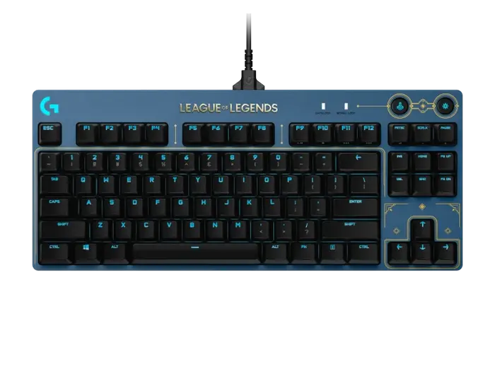 Клавиатура Logitech G Pro LOL, Проводное, Синий