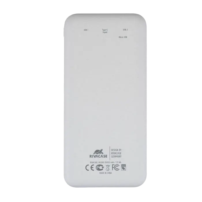 Power Bank Rivacase 10000 mAh QC 3.0/PD, VA2240, White