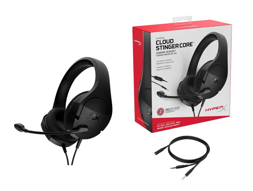 Căști gaming HyperX Cloud Stinger Core, Cu fir, Negru