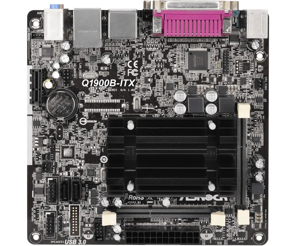 Материнская плата ASRock Q1900B-ITX, Intel J1900, Mini-ITX