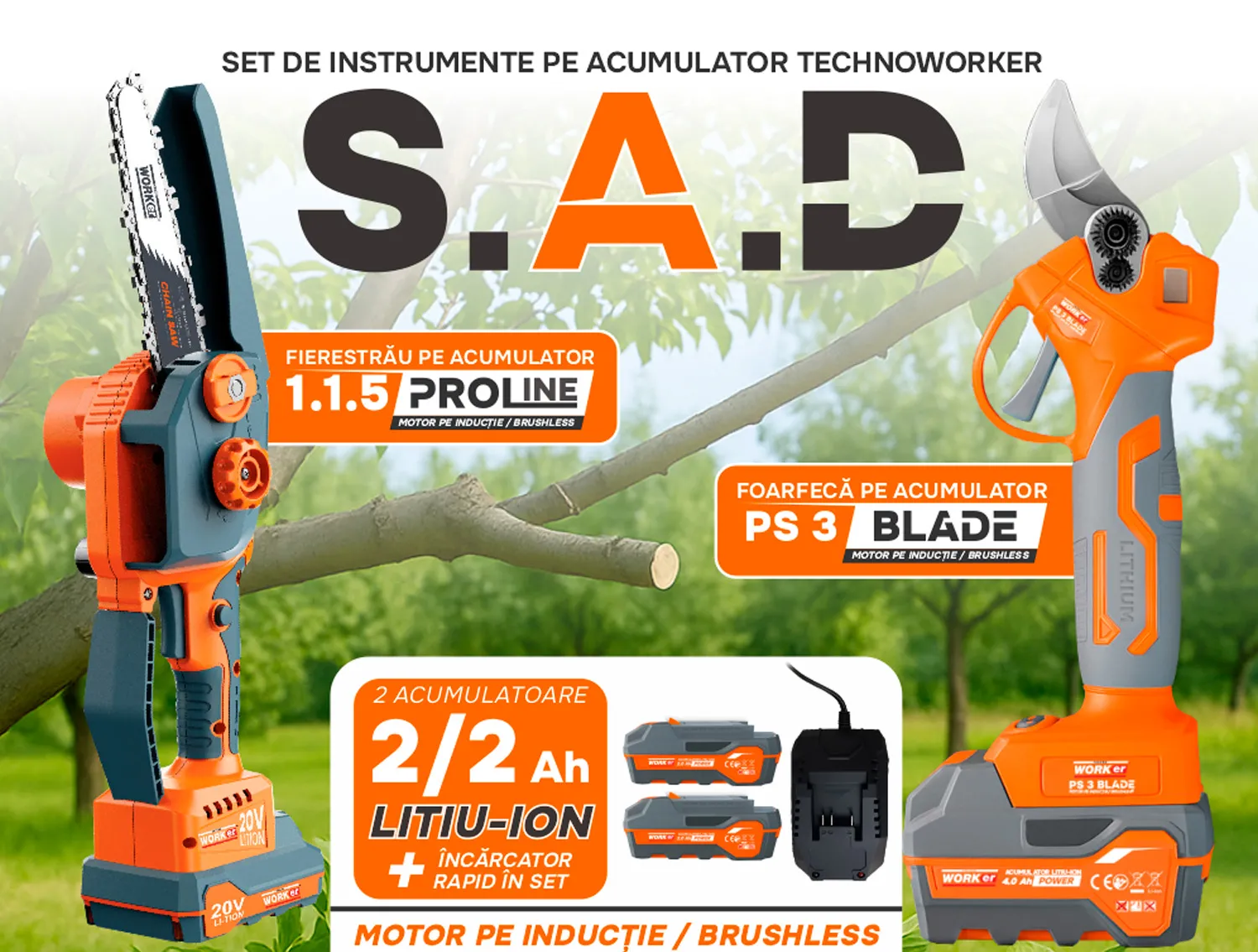 Set instrumente pe acumulator SAD 2 buc