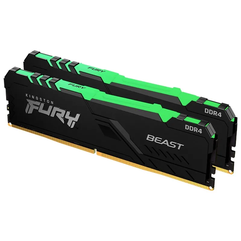 Оперативная память Kingston FURY Beast RGB, DDR4 SDRAM, 3733 МГц, 32Гб, KF437C19BB1AK2/32