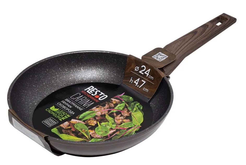 Сковорода RESTO 93022, 24см, Коричневый