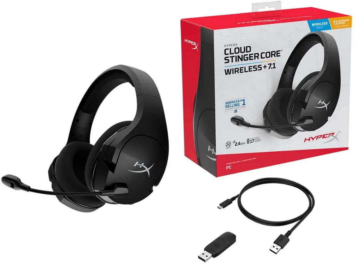 Căști gaming HyperX Cloud Stinger Core, Wireless, Negru