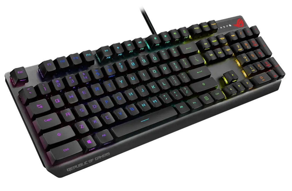 Gaming Keyboard Asus Strix Scope RX, Optical, for FPS, Aura Sync RGB, IP56, US Layout