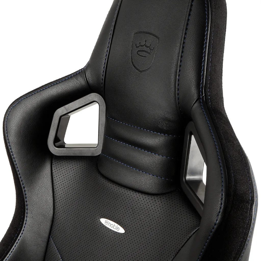 Scaun Gaming Noblechairs Epic, PU Piele, Negru/Albastru