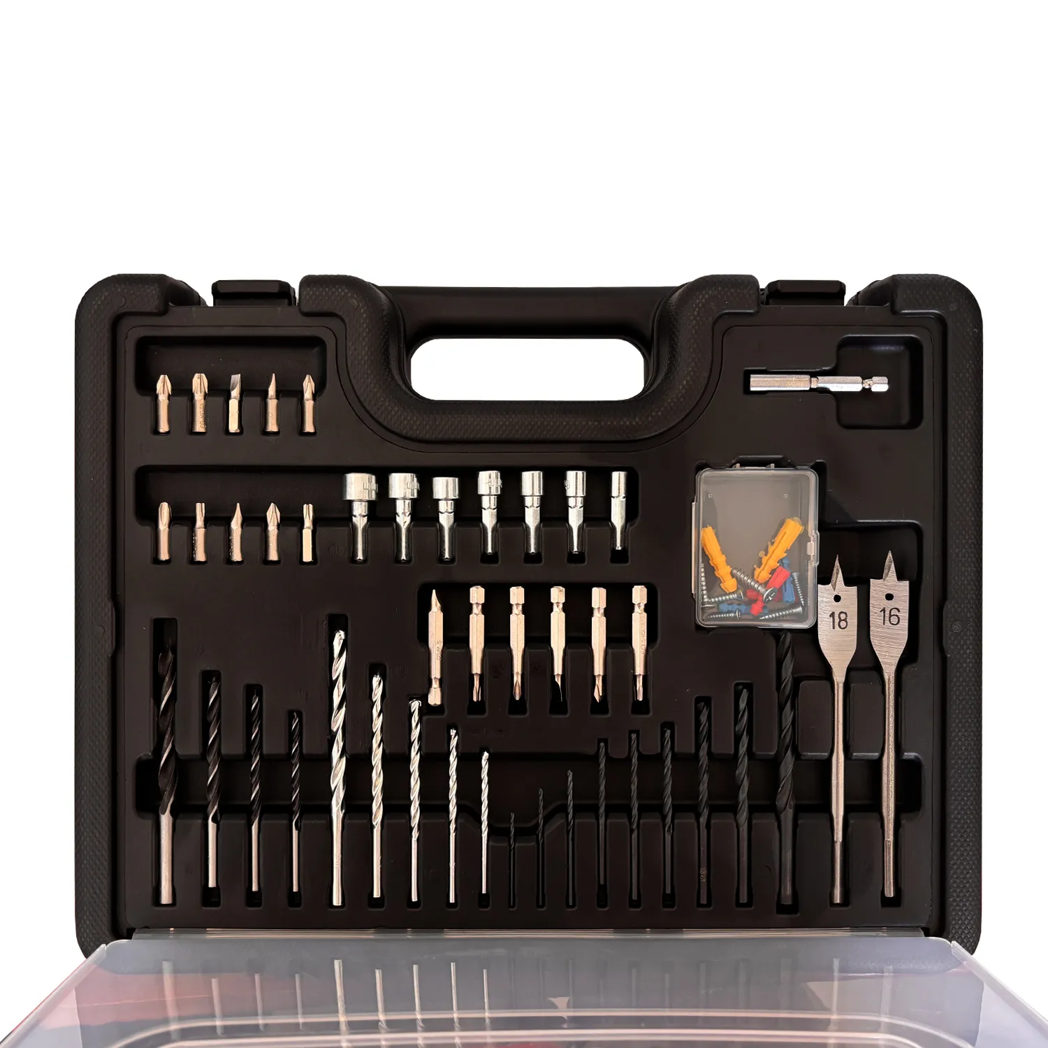 Masina de gaurit pe acumulator in set cu 2 baterii si 46 accesorii BS6018