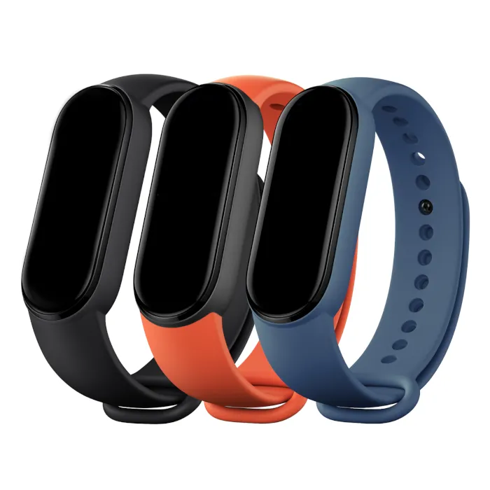 Curea pentru ceas Xiaomi MiBand 6, Negru/Portocaliu/Albastru