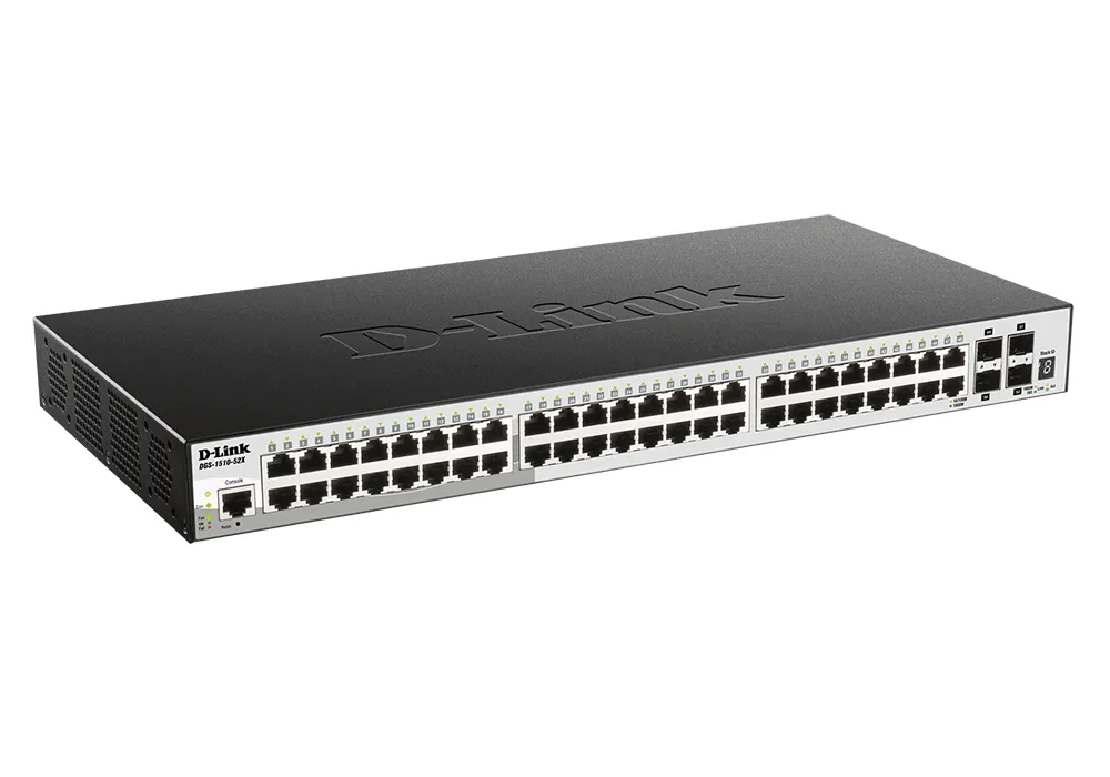 Сетевой коммутатор D-Link DGS-1510-52X, 48x 10/100/1000 Мбит/с, 4x SFP+