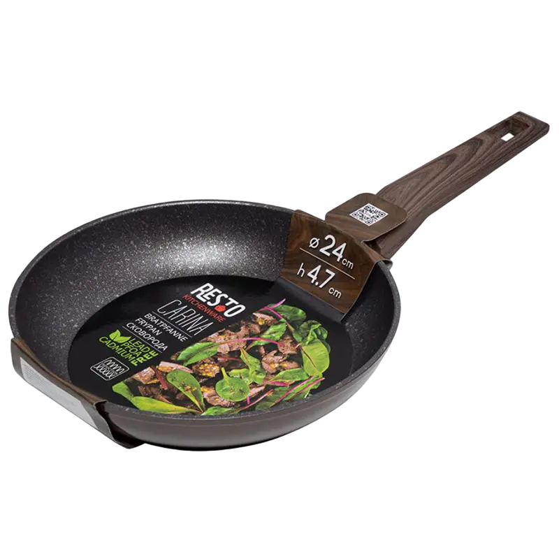 Сковорода RESTO 93022, 24см, Коричневый