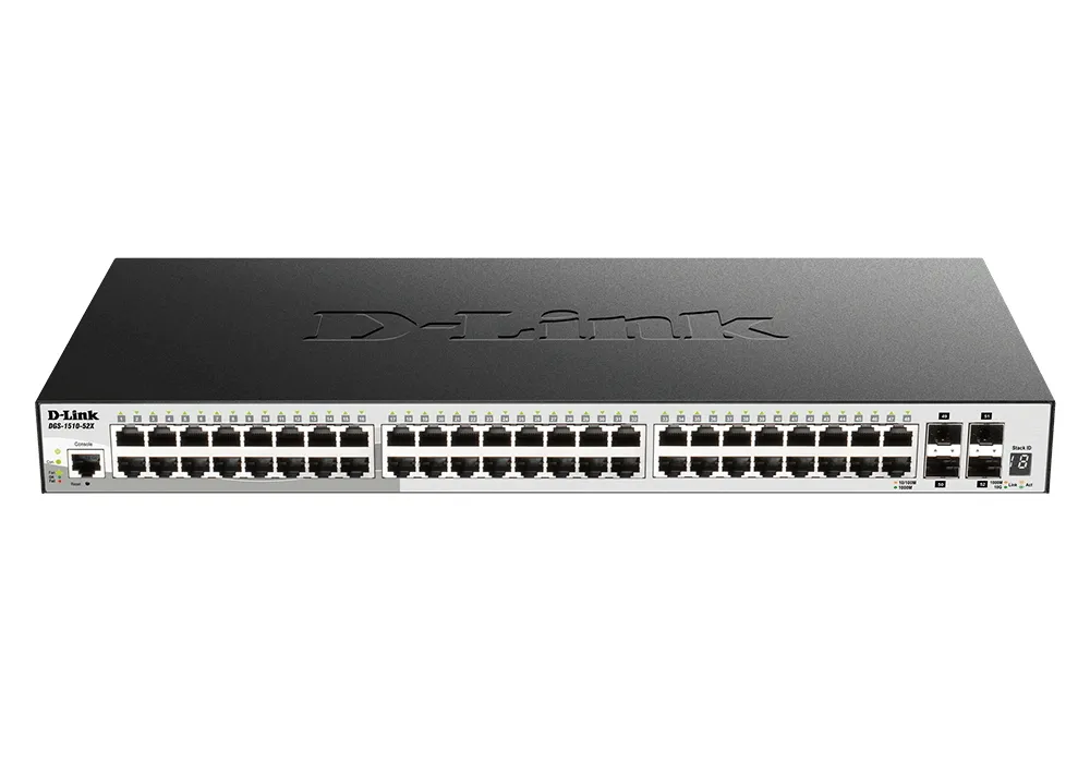 Сетевой коммутатор D-Link DGS-1510-52X, 48x 10/100/1000 Мбит/с, 4x SFP+