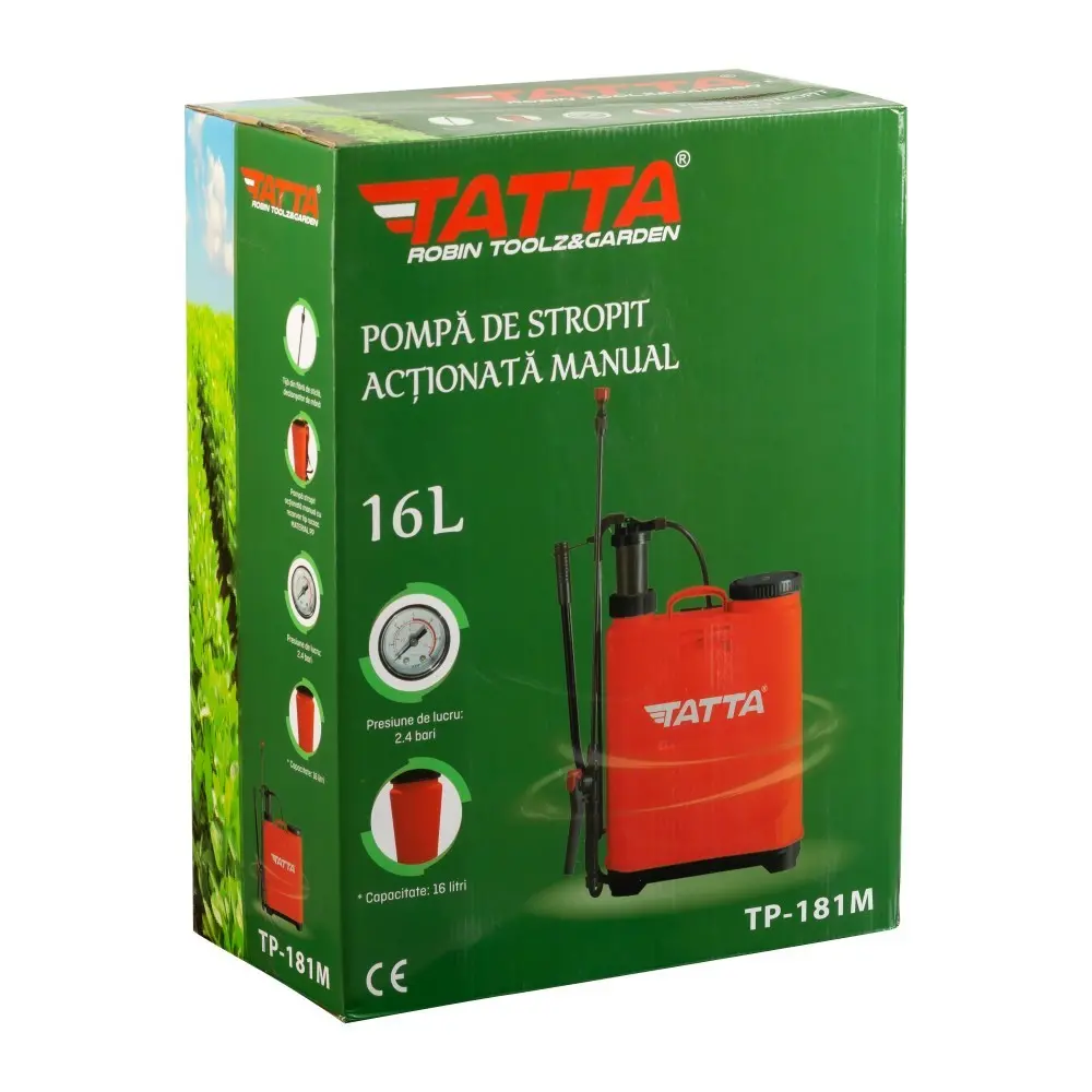 Stropitoare manuala Tatta TP-181M 16 L (Rosu)