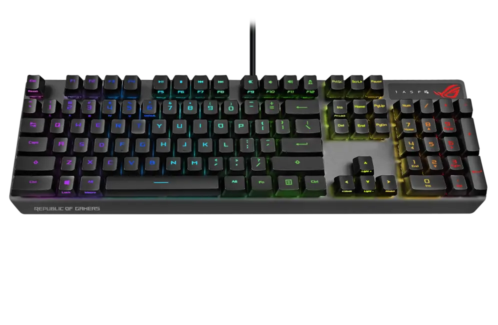 Gaming Keyboard Asus Strix Scope RX, Optical, for FPS, Aura Sync RGB, IP56, US Layout