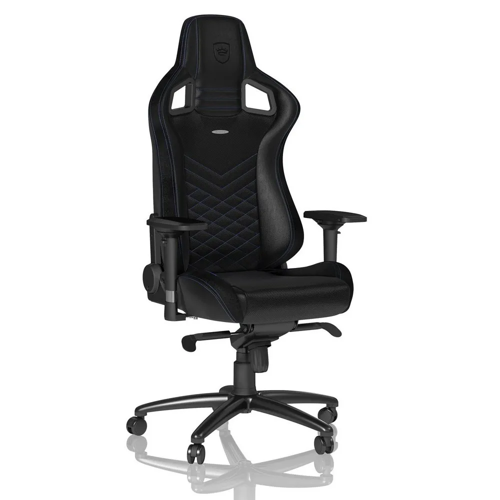 Scaun Gaming Noblechairs Epic, PU Piele, Negru/Albastru