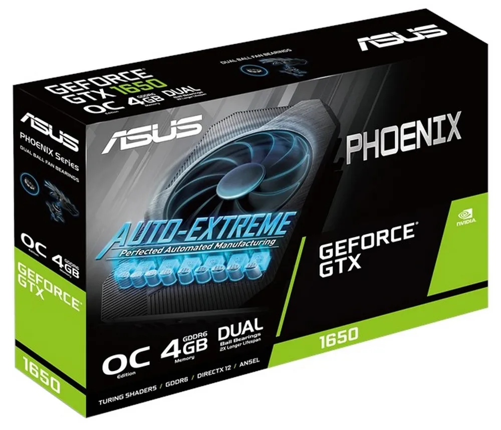 Видеокарта ASUS PH-GTX1650-O4GD6,  4ГБ GDDR6 128бит