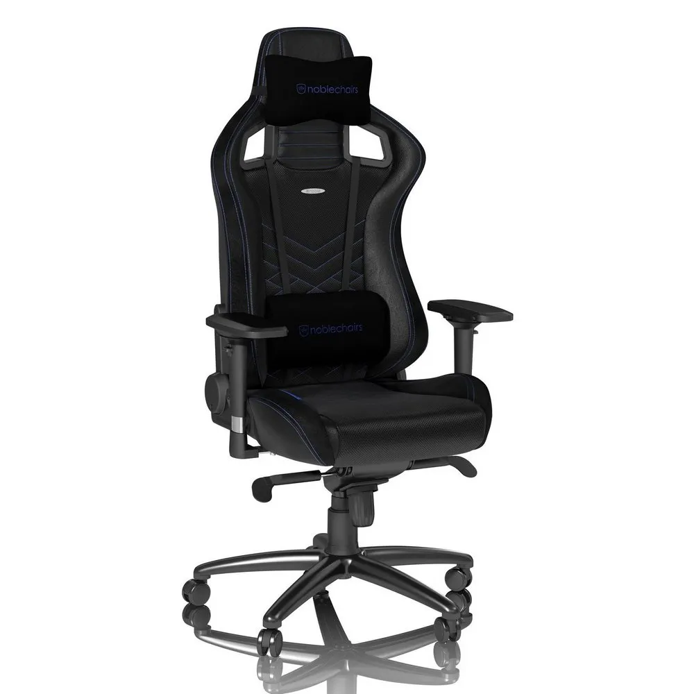 Scaun Gaming Noblechairs Epic, PU Piele, Negru/Albastru