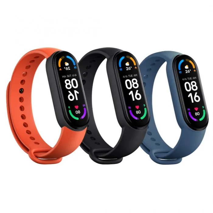 Curea pentru ceas Xiaomi MiBand 6, Negru/Portocaliu/Albastru