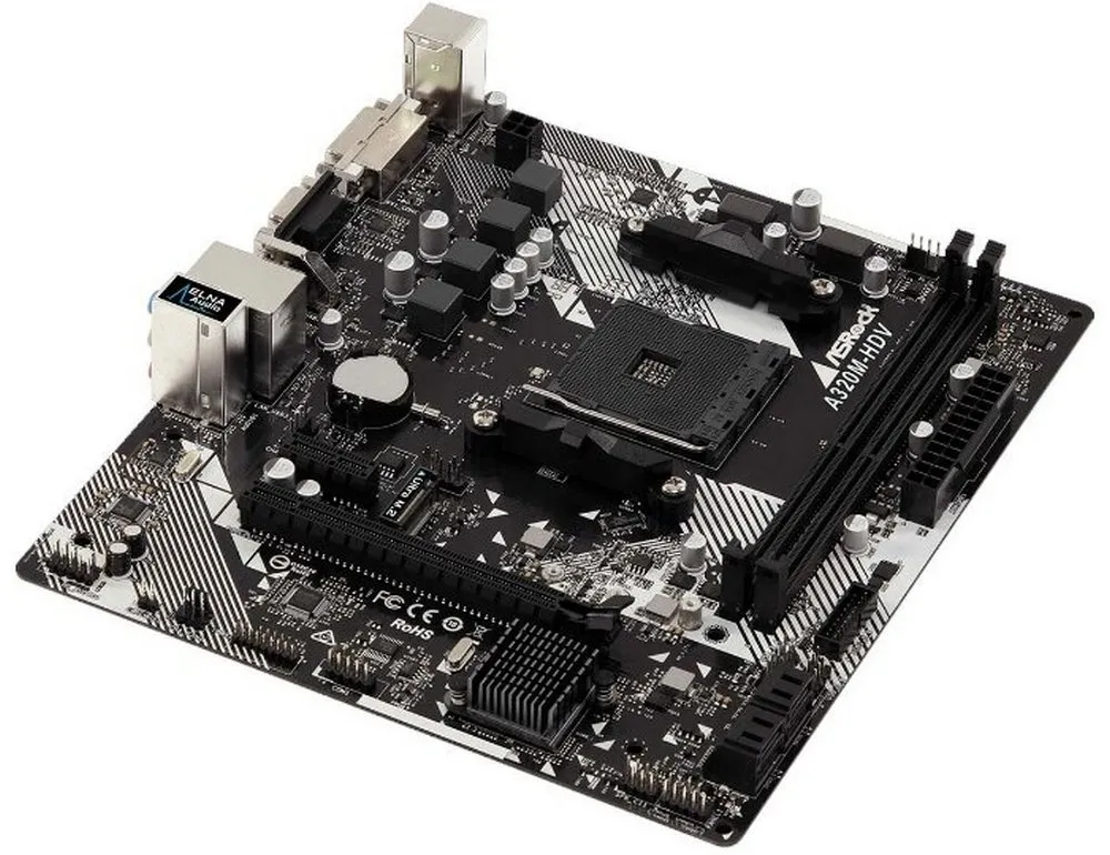 Материнская плата ASRock A320M-HDV R4.0, AM4, AMD A320, Micro-ATX