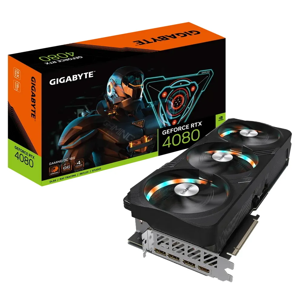 Видеокарта Gigabyte RTX 4080 16GB GAMING OC, 16GB GDDR6X 256бит (GV-N4080GAMING OC-16GD)
