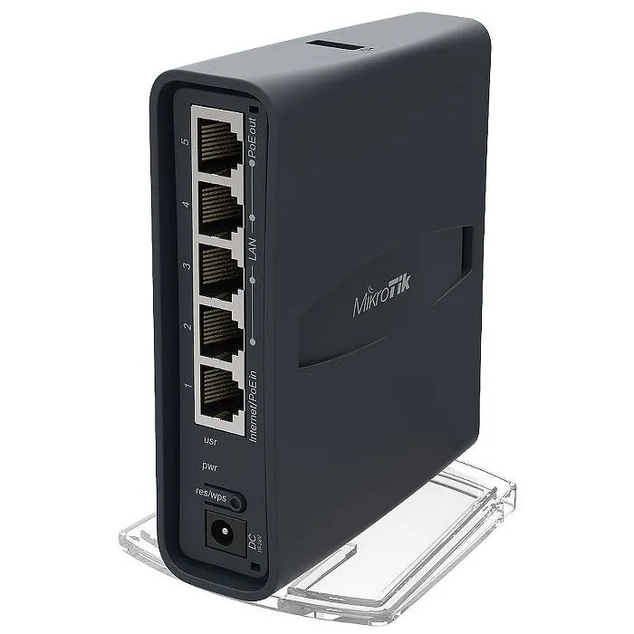 Router fără fir MikroTik hAP AC Lite Tower, Negru