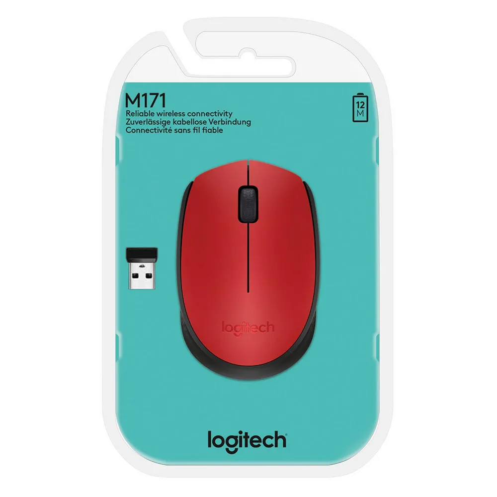 Беcпроводная мышь Logitech M171, Красный
