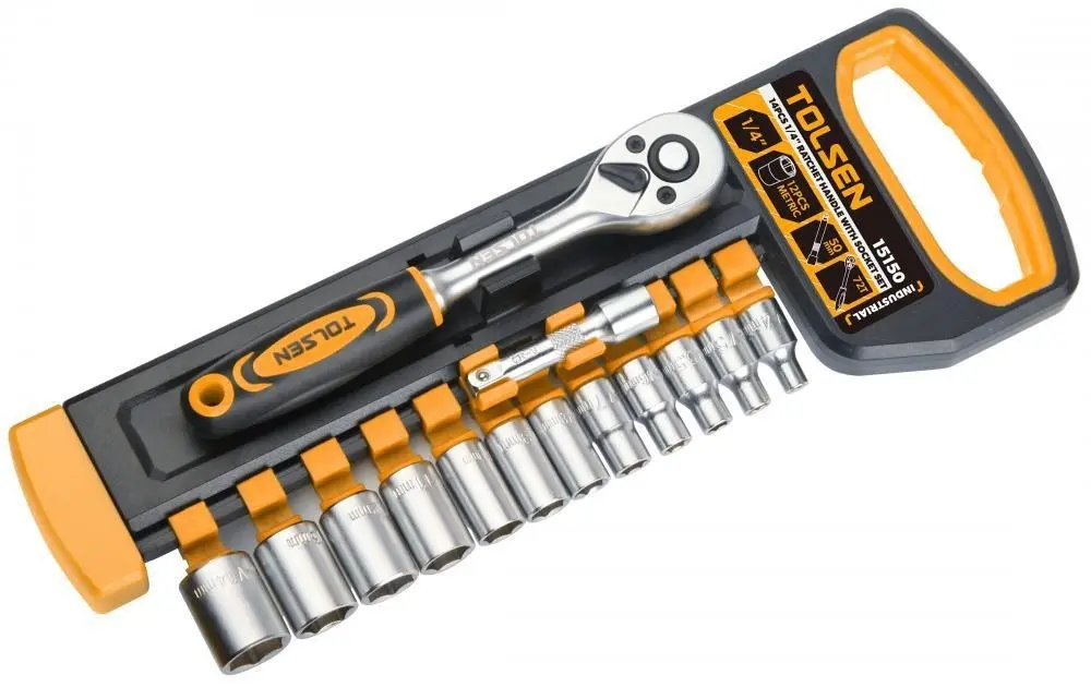Набор из 12 торцевых ключей TOLSEN 1/2 (промышленный)