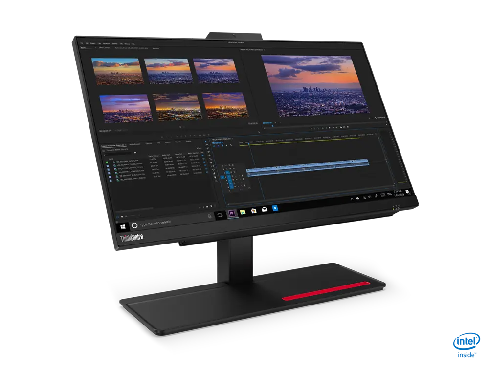 Computer All-in-One Lenovo ThinkCentre M90a, 23,8", Intel Core i3-10100T, 16GB/256GB, Fără SO, Negru