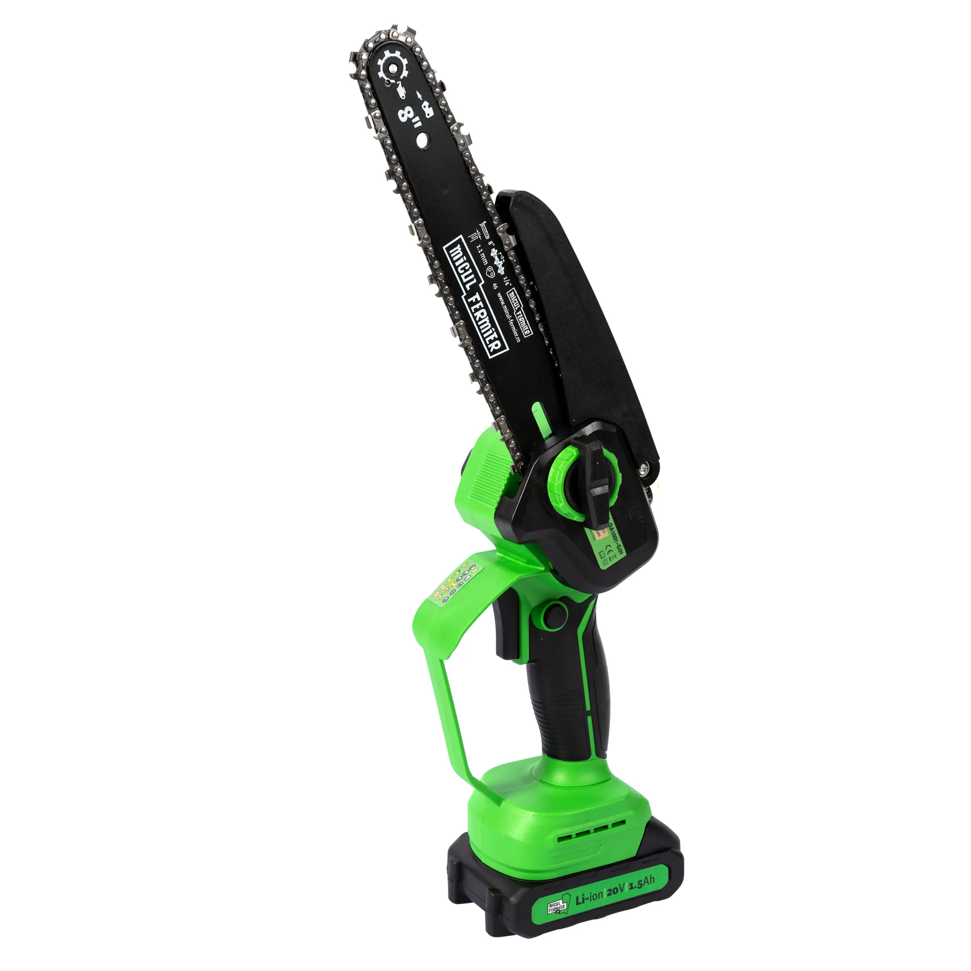 Fierestrau cu 2 lanturi si 2 lame cu acumulator Micul Fermier 20V