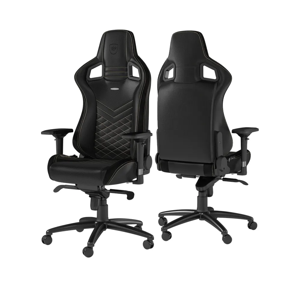 Scaun Gaming Noblechairs Epic, PU Piele, Negru/Auriu